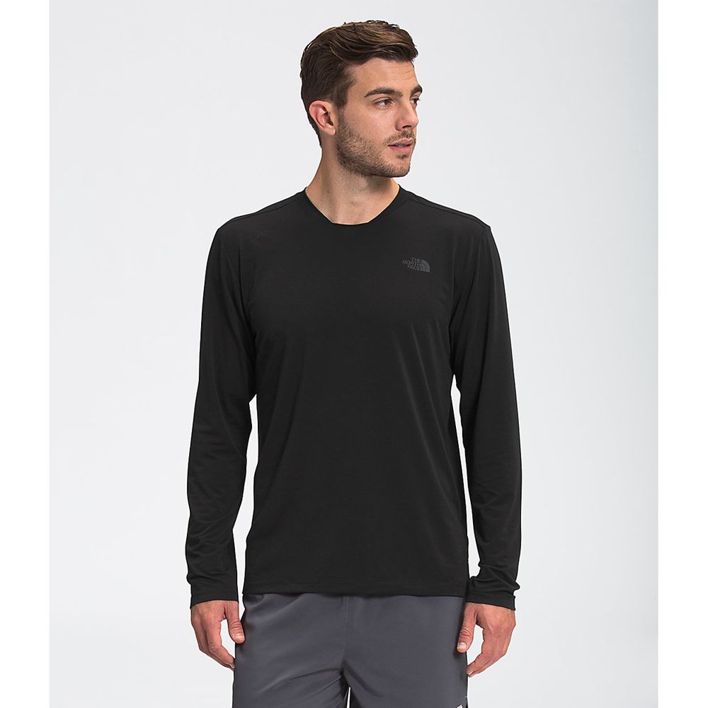 The North Face Long Sleeve Mens Australia - The North Face Wander Black (JBD-098647)